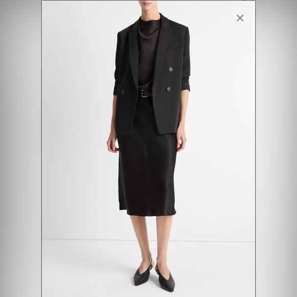 NWT Vince Satin Slip Skirt Black size Small - Picture 3 of 8